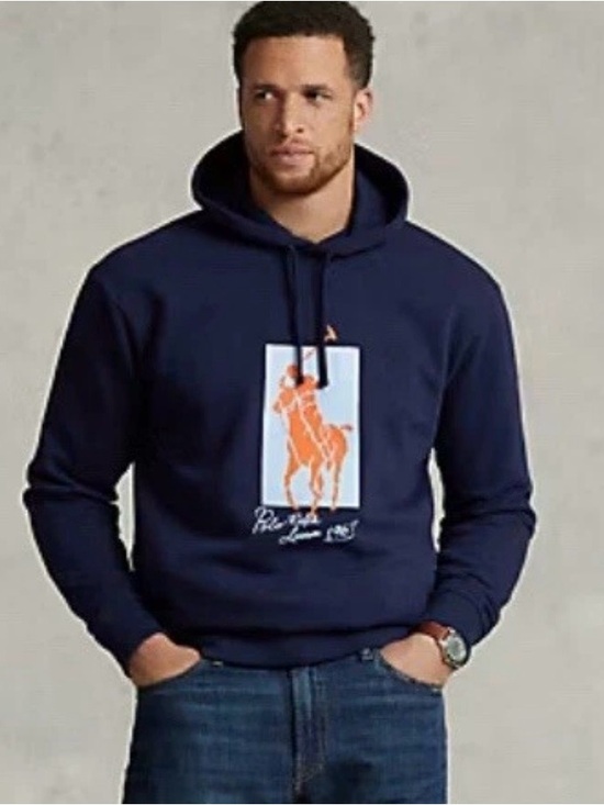 Polo Ralph Lauren Other - Polo Ralph Lauren Big Pony 1967 Pullover Hoodie Blue Mens Size Medium